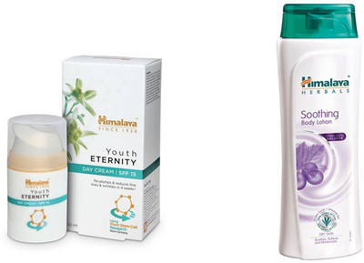 

Himalaya Youth Eternity Day Cream, Soothing Body Lotion(Set of 2)