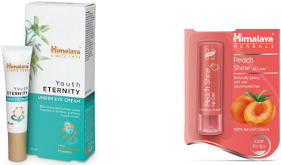 

Himalaya Youth Eternity Under Eye Cream, Peach Shine Lip Care(Set of 2)