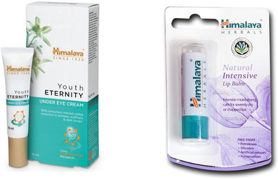 

Himalaya Youth Eternity Under Eye Cream, Natural Intensive Lip Balm(Set of 2)