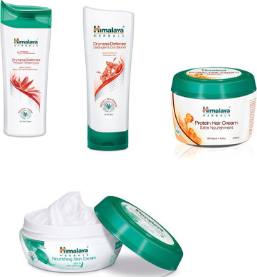 

Himalaya dryness defense protein shampoo, dryness defense protein conditioner,protein hair cream, nourishing skin cream(Set of 4)