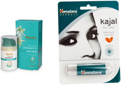 

Himalaya Youth Eternity Night Cream, Kajal Eye Definer(Set of 2)