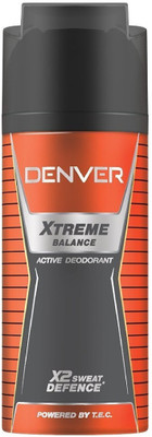 

Denver Xtreme Balance Active Deodorant X2 Sweat Defence 150ML Body Spray - For Men & Women(150 ml)