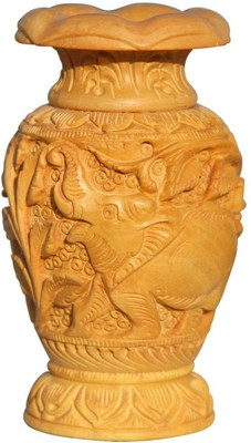 Handicrafts Paradise 1 Compartments Wood Pen holder(Wooden)