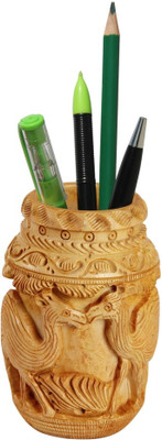 Handicrafts Paradise 1 Compartments Wood Pen holder(Wooden) Handicrafts Paradise 1 Compartments Wood Pen holder(Wooden)
