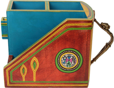 

VarEesha 3 Compartments Engineered Wood Tissue Holder(Multicolor)
