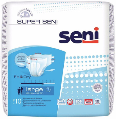 

Seni Super Adult Adult Diapers - L(10 Pieces)