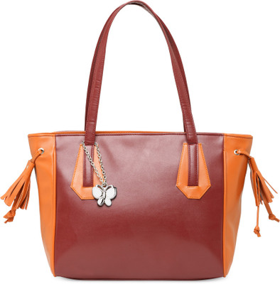 

Butterflies Hand-held Bag(Maroon, Orange)