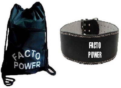 

FACTO POWER BACK PACK BAG AND 40 INCHES LEATHER FITNESS BELT Gym & Fitness Kit