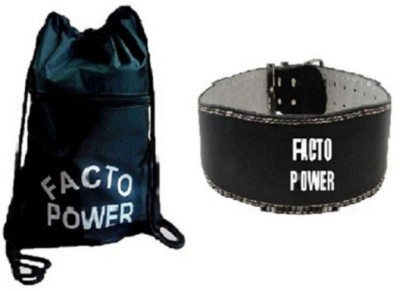 

FACTO POWER BACK PACK BAG AND 46 INCHES LEATHER FITNESS BELT Gym & Fitness Kit