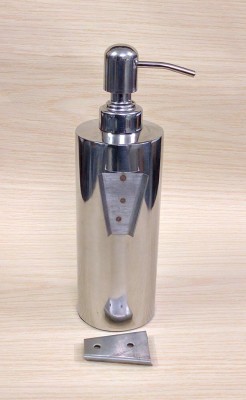 KAMAL Stainless Steel Liquid Soap Dispenser Plaza Wall Mounting 400 ml Soap Dispenser(Silver)