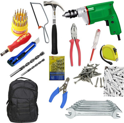 Gauba Traders 211 pcs GBT Power Tools Combo1 Power & Hand Tool Kit(211 Tools)