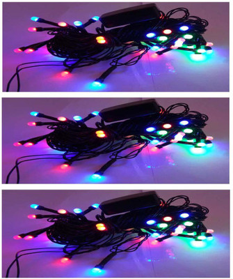 

LIPAX 10 inch Multicolor Rice Lights(Pack of 3)