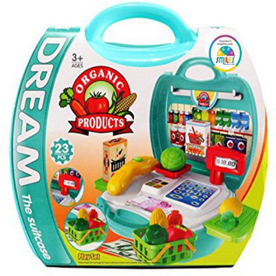 

Grapple Organic Products Shopping Suitcase Set Toy For Kids - 23 Pieces