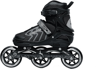 

Snazzy Sterling Adjustable Shoes (Medium) In-line Skates - Size 3.5-5.5 UK(Black), Black;white