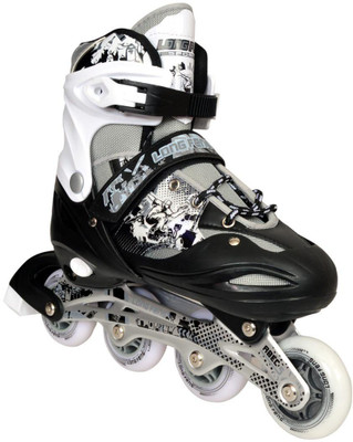

Credence Long Feng Adjustable Shoes (Medium) In-line Skates - Size 3.5-5.5 UK(Black), Black;white