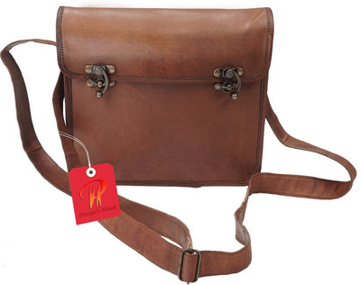 

Anshika International Boys & Girls Casual Brown Genuine Leather Sling Bag
