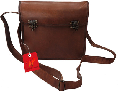 

Anshika International Boys & Girls Casual Brown Genuine Leather Sling Bag