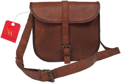 

Anshika International Boys & Girls Casual Brown Genuine Leather Sling Bag