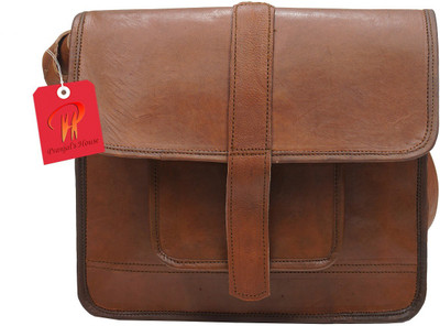 

Anshika International Boys & Girls Casual Brown Genuine Leather Sling Bag
