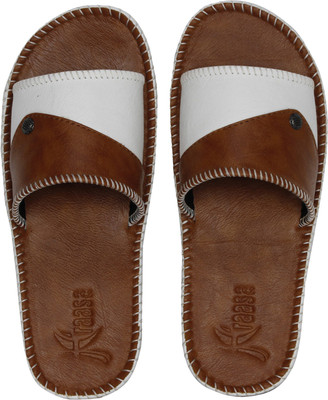 

Kraasa Slippers, Tan::white