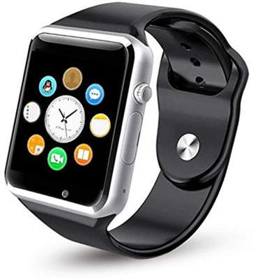 

bensara A1SLVR-001 Silver, black Smartwatch(Black Strap Free Size)