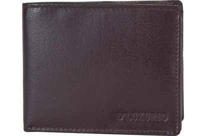 

D'LUXURIO Men Brown Genuine Leather Wallet(10 Card Slots)