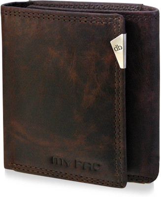 

My Pac Db Men Brown Genuine Leather Wallet(6 Card Slots)
