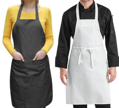AIRWILL Cotton Chef's Apron - Free Size(Multicolor, Pack of 2)