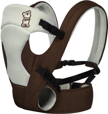 R for Rabbit New Cuddle Snuggle Baby Carrier(Brown, Grey, Front carry facing out)
