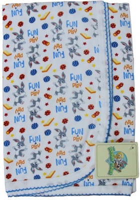 

Cradle Togs Cotton Single, Crib Cartoon Bedsheet(Pack of 1, White, Blue), Blue;white