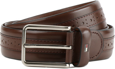 

Tommy Hilfiger Men Casual Brown Genuine Leather Belt, Tan