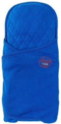 

Cradle Togs Checkered, Plain  Swadding Baby Blanket(Cotton, Blue