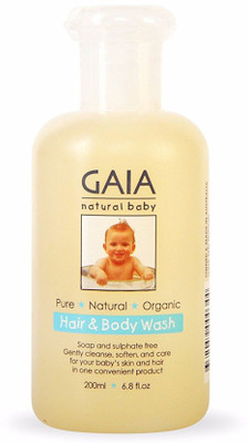 

GAIA NATURAL BABY HAIR & BODY WASH FOR NEWBORNS,(200 ml)