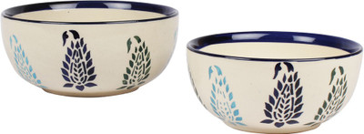

VarEesha Ceramic Bowl Set(Blue, Pack of 2)