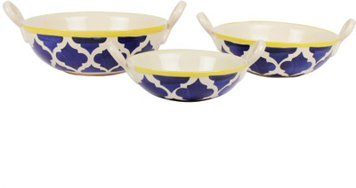 

VarEesha Ceramic Bowl Set(Blue, Pack of 3)