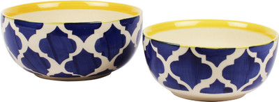 

VarEesha Ceramic Bowl Set(Blue, Pack of 2)