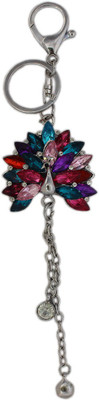 

Tootpado Peacock Bird Stone Keychain - Multicolor - (LNTg177) - Rhinestone Keyring Key Chain(Multicolor)