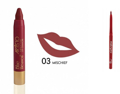 

Blue Heaven Artisto lip crayon -03-mischief with 04 lip liner(Set of 2)
