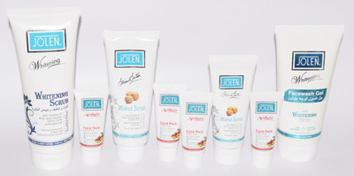

Jolen WOMEN '' DONT MISS IT '' TYPE COMBO WITH WHITENING SCRUB 200 GRAM, 2 APRICOT SCRUB, ONE OF 88 GRAM AND ANOTHER OF 60 GRAM ,1 WHITENING FACEWASH 150 GRAM AND 4 FACE PACK 80 GRAM SET OF 8(Set of 8)