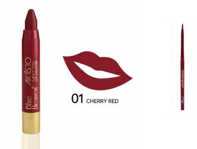 

Blue Heaven Artisto matte crayon lipstick 01-cherry red with 03 lip liner(Set of 2)