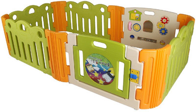 

BabyCenterIndia Play Yard(Green, Beige), Beige;green