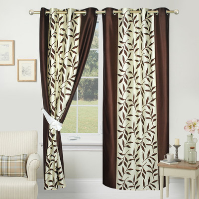 

Shubh 213 cm (7 ft) Polyester Door Curtain (Pack Of 2)(Floral, Multicolor)