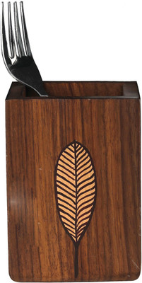 

VarEesha Hand Painted Cutlery Holder Wooden Cutlery Set(Pack of 1)