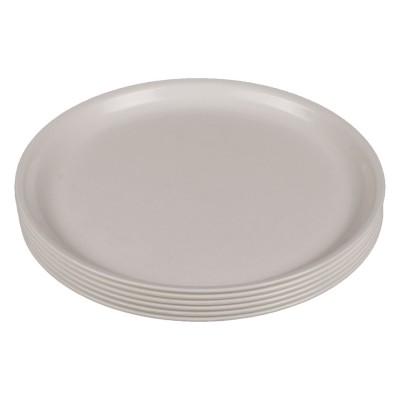 JAYPEE Pack of 6 PP (Polypropylene) Le Dinner Full Plate R Plain ,White Dinner Set(White)