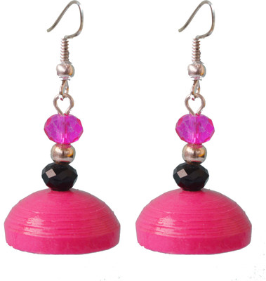 Kaagitham Kaagitham pink everyday wear dangler paper jhumkas Paper Jhumki Earring available at flipkart for Rs.260