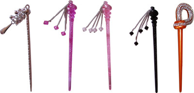 

Moti combo of juda sticks Bun Stick(Multicolor)