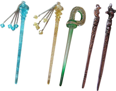 

Moti combo of juda sticks Bun Stick(Multicolor)