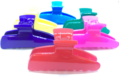 

M K Designs Set of 6 Hair clutcher Hair Clip(Red, Green, Blue, Pink, Purple, Yellow)
