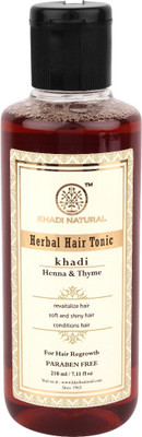 

Khadi Natural Organic Henna & Thyme Hair Tonic SLS & Paraben Free Hair Oil(210 ml)