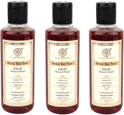 Khadi Natural Organic Henna & Thyme Hair Tonic SLS & Paraben Free Hair Oil(630)